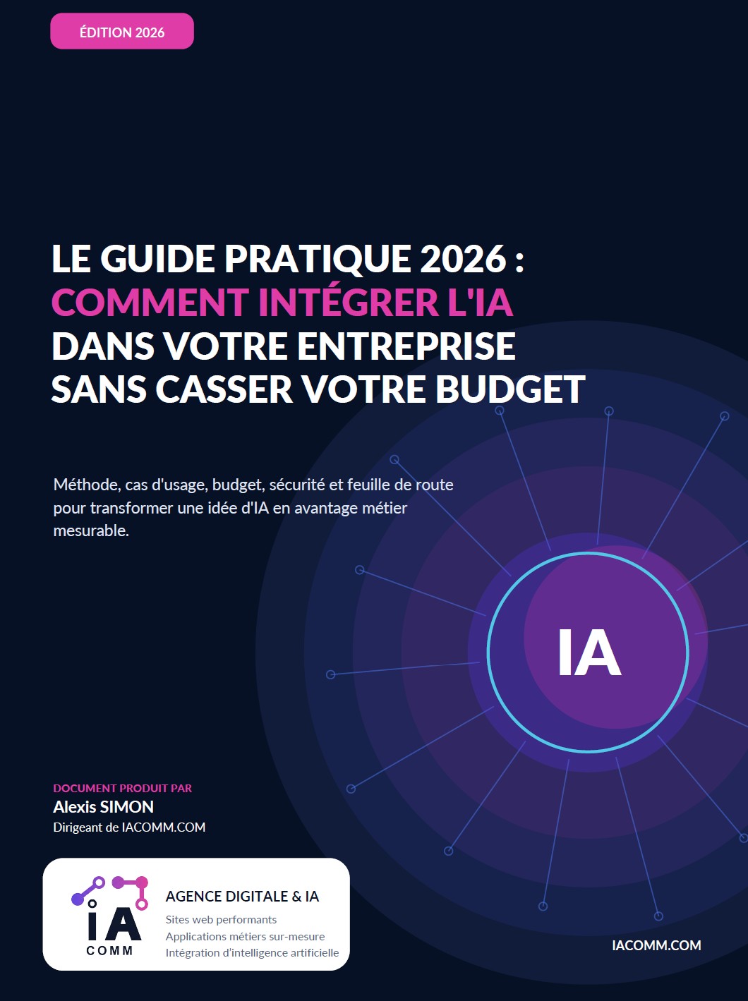 Couverture Livre Blanc Guide Pratique IA 2026 par IACOMM