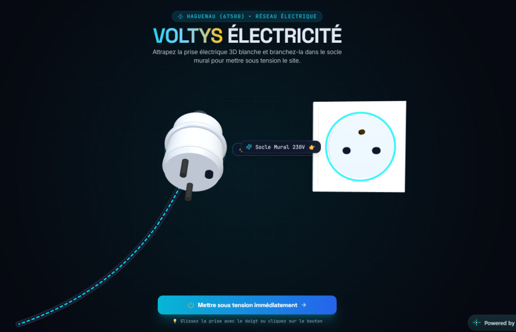 VOLTYS ÉLECTRICITÉ - Site démonstrateur interactif pour artisans électriciens